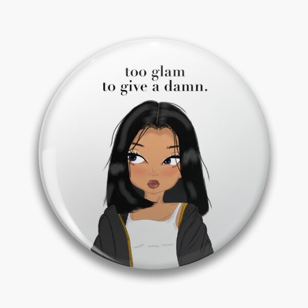 Item preview, Too Glam to Give a Damn – Kawaii Glam Girl Digital Art designed and sold by Kanikawaii.