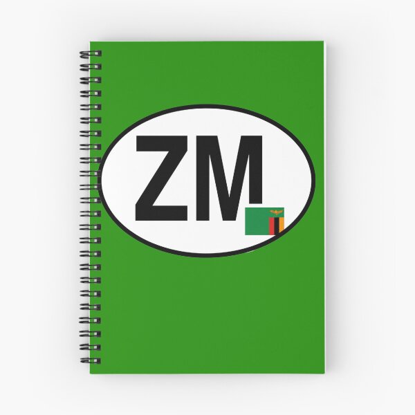 Item preview, Zambia ZM Oval Country Code Sticker designed and sold by The Digital Compass.