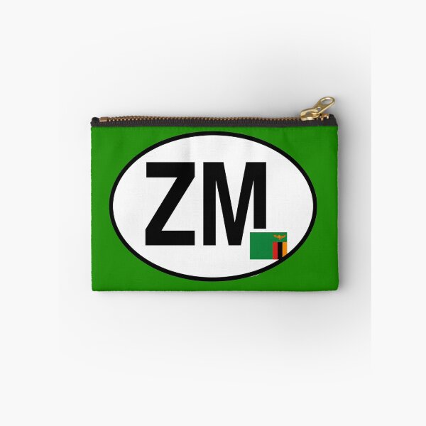 Item preview, Zambia ZM Oval Country Code Sticker designed and sold by The Digital Compass.
