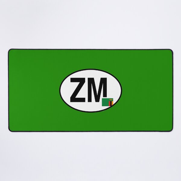 Item preview, Zambia ZM Oval Country Code Sticker designed and sold by The Digital Compass.