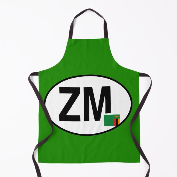 Item preview, Zambia ZM Oval Country Code Sticker designed and sold by The Digital Compass.