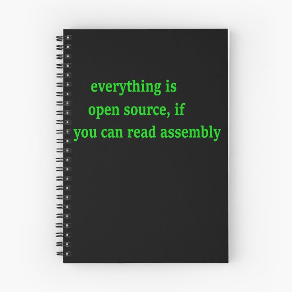 Aperçu de l'œuvre Tout est open source. Lisez le code assembleur. créée et vendue par Nadey.