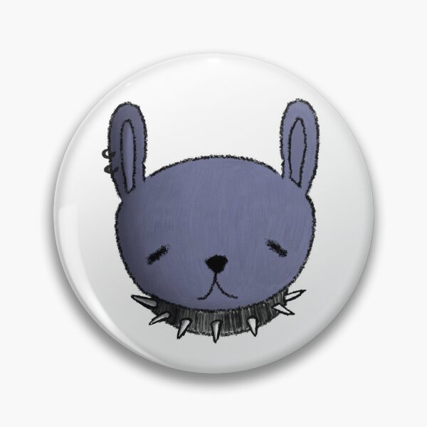 Item preview, Grunge Goth Bunny with Spiked Collar designed and sold by BitDoodle.