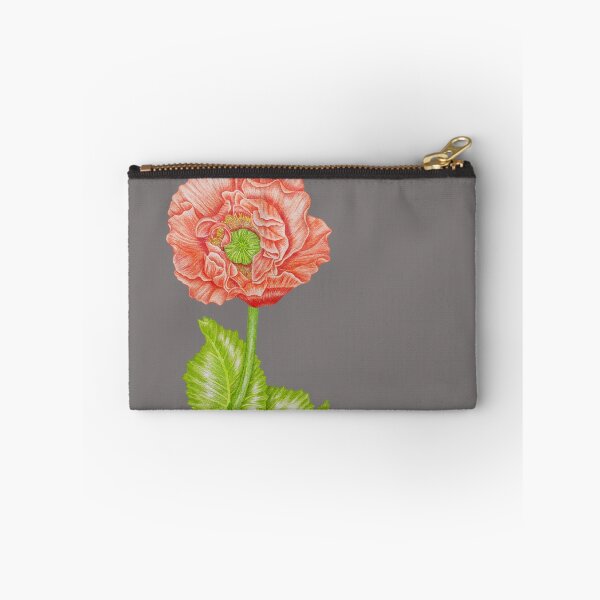 Item preview, Vintage Coral red Poppy Flower Botanical Drawing designed and sold by calmcolourprint.