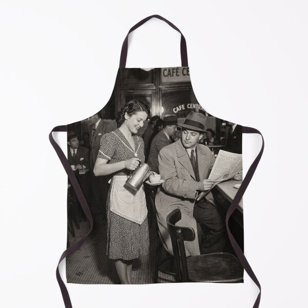 Item preview, Vintage Cafe Central 1940s Morning Coffee Breakfast Black And White Photo designed and sold by KiwiRider.