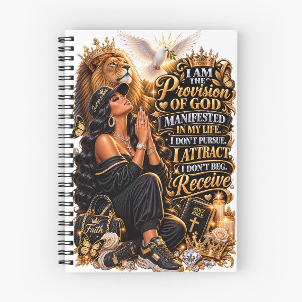 Item preview, God's Proivision Manifestation- Spiritual Praying Black Woman Art  designed and sold by LC&LCPlatform.