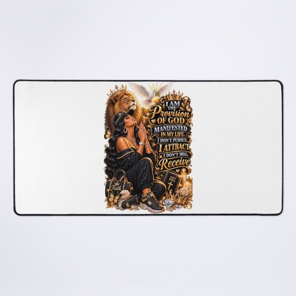 Item preview, God's Proivision Manifestation- Spiritual Praying Black Woman Art designed and sold by LC&LCPlatform.