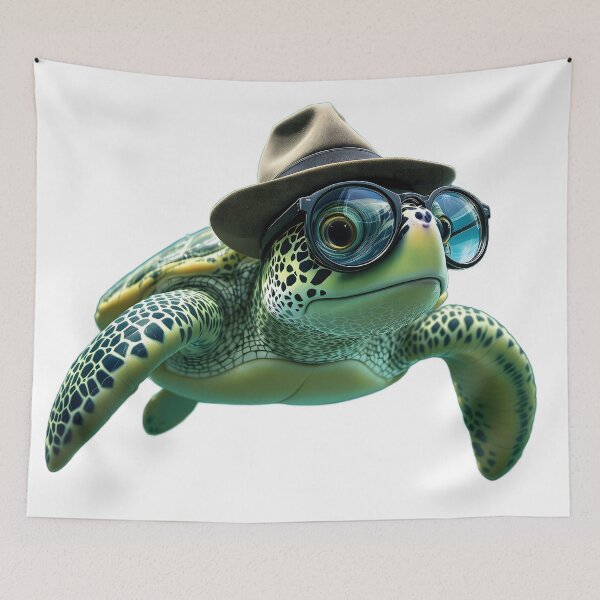 Item preview, Detective Turtle - Underwater Explorer designed and sold by ZykeArt.