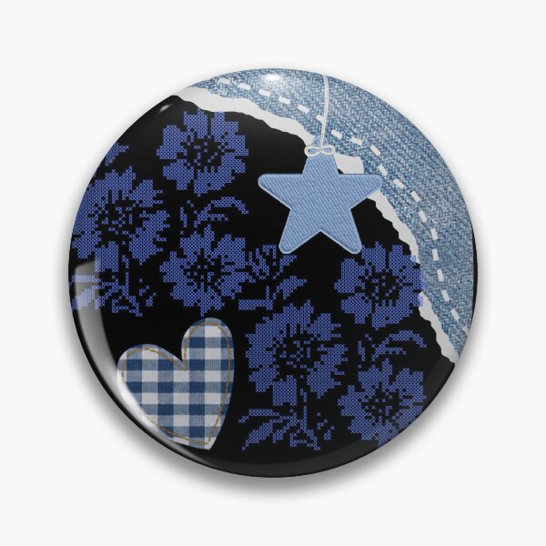 Item preview, Denim Collage Monogram Letter I Floral Aesthetic designed and sold by Noor22m.