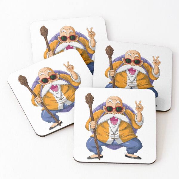 Item preview, Funny Master Roshi Peace Sign Retro Dragon Ball Art designed and sold by FreakToons.