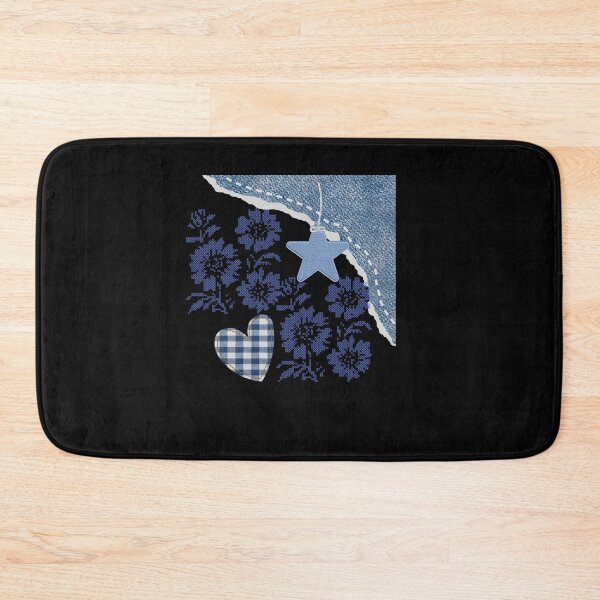 Item preview, Denim Collage Monogram Letter I Floral Aesthetic designed and sold by Aisha Reda.