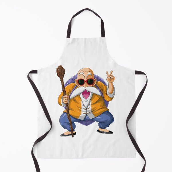 Aperçu de l'œuvre Art rétro Dragon Ball amusant de Maître Roshi signe de paix créée et vendue par FreakToons.