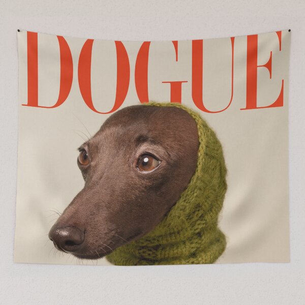 Item preview, Dogue Vogue Funny Dog Gift Original Custom Poster Wall Art Tee Humour Design designed and sold by Cool Robot Bro..