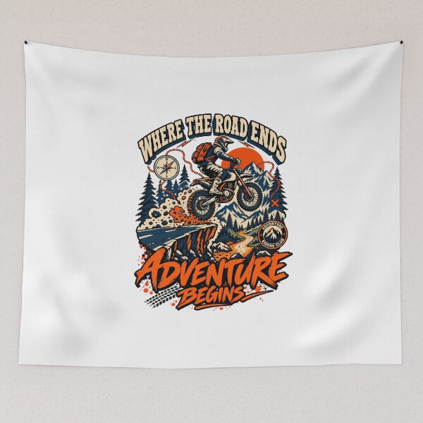 Item preview, Where the road ends, the adventure begins. designed and sold by chrishb2000.