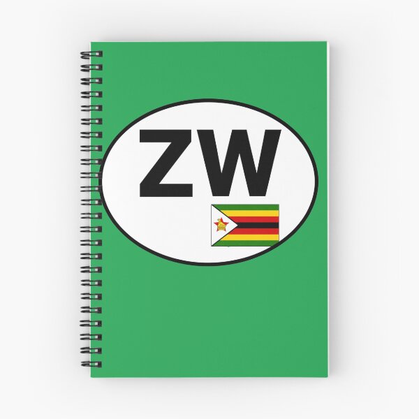 Item preview, Zimbabwe ZW Oval Country Code Sticker designed and sold by The Digital Compass.