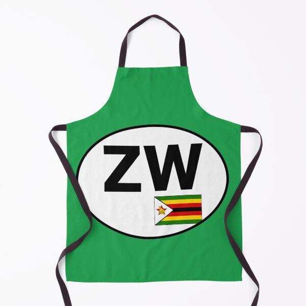 Item preview, Zimbabwe ZW Oval Country Code Sticker designed and sold by The Digital Compass.