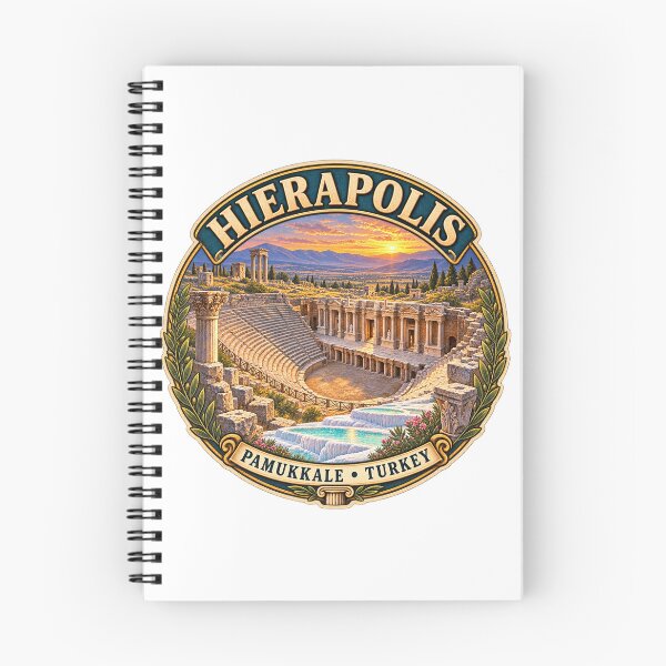 Item preview, Hierapolis Ancient City Vintage Travel Badge | Pamukkale Turkey Archaeology Sticker designed and sold by DreamPaw Studio.
