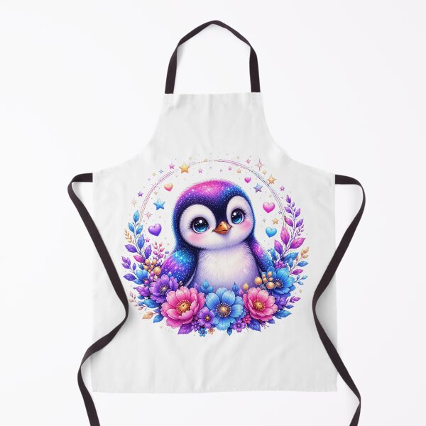 Item preview, Cute Rainbow Penguin with Magical Flowers designed and sold by MySthore.