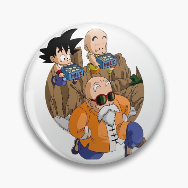 Artikelvorschau, Lustiger Dragon Ball Goku Krillin Milchlieferant Meister Roshi entworfen und verkauft von FreakToons.