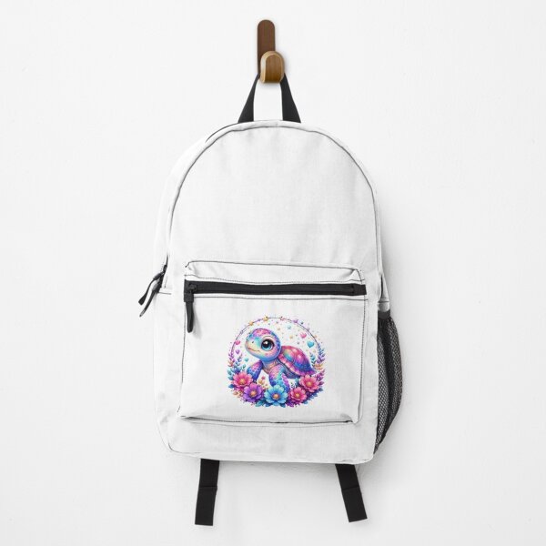Item preview, Magical Rainbow Sea Turtle with Flowers and Cosmic Stars designed and sold by MySthore.