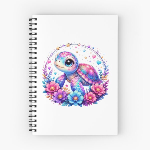 Item preview, Magical Rainbow Sea Turtle with Flowers and Cosmic Stars designed and sold by MySthore.