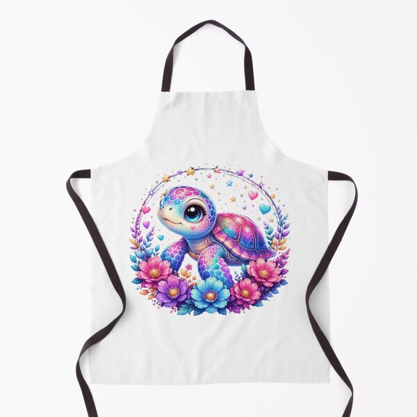 Item preview, Magical Rainbow Sea Turtle with Flowers and Cosmic Stars designed and sold by MySthore.