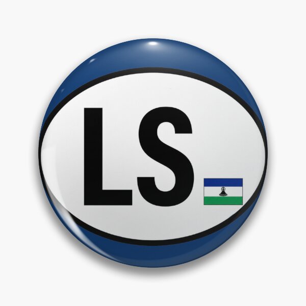 Item preview, Lesotho LS Oval Country Code Sticker designed and sold by The Digital Compass.