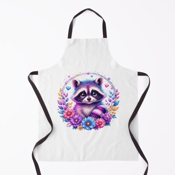 Item preview, Cute Rainbow Raccoon with Magical Flowers and Stars designed and sold by MySthore.