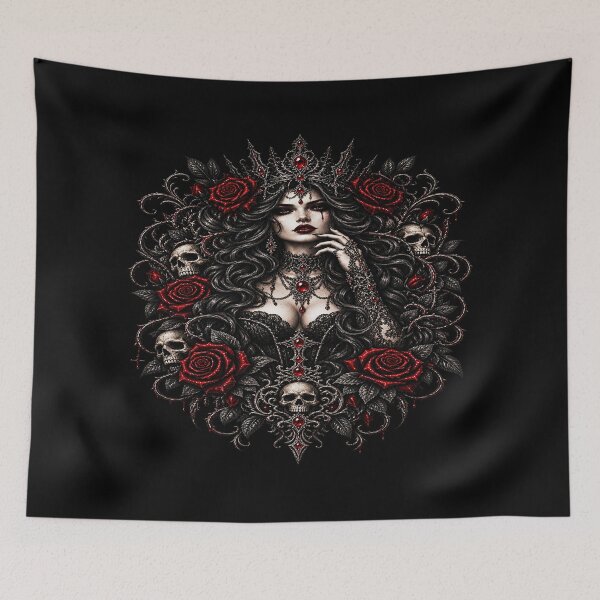Item preview, Gothic Queen Black Rose designed and sold by TheInkRaven.