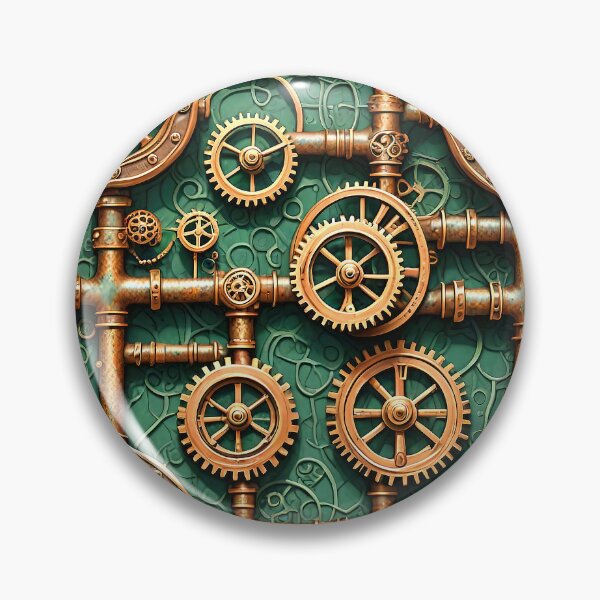 Item preview, Gears and Pipes Steampunk Mechanical designed and sold by Retro Art Factory.
