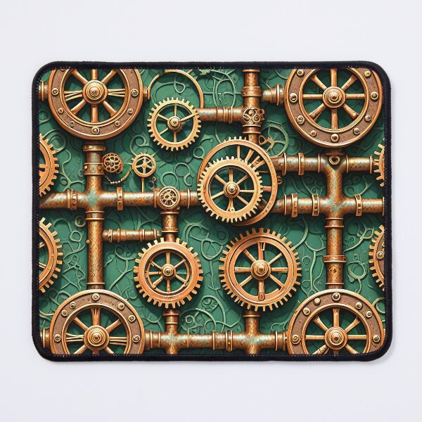 Item preview, Gears and Pipes Steampunk Mechanical designed and sold by Retro Art Factory.
