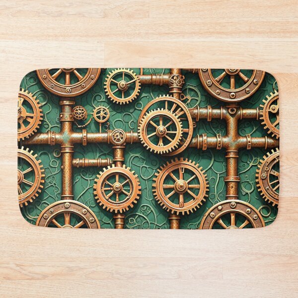 Item preview, Gears and Pipes Steampunk Mechanical designed and sold by Retro Art Factory.