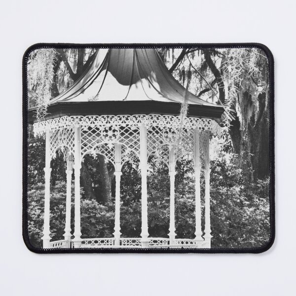 Item preview, Magnolia Plantation Garden Gazebo Charleston SC B&W designed and sold by LisaWootenPhoto.
