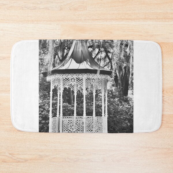 Item preview, Magnolia Plantation Garden Gazebo Charleston SC B&W designed and sold by LisaWootenPhoto.