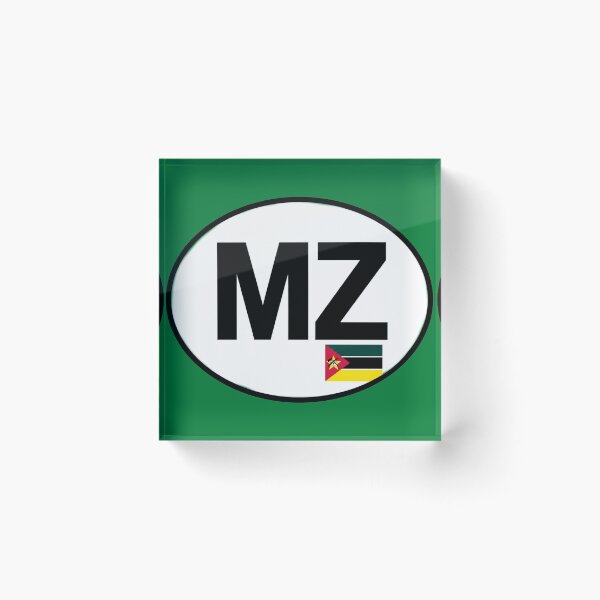 Item preview, Mozambique MZ Oval Country Code Sticker designed and sold by The Digital Compass.