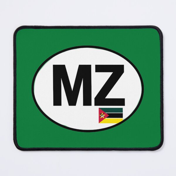 Item preview, Mozambique MZ Oval Country Code Sticker designed and sold by The Digital Compass.