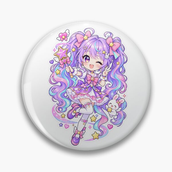 Item preview, Pastel Chibi Magical Girl with Bunny designed and sold by YourstickLume.