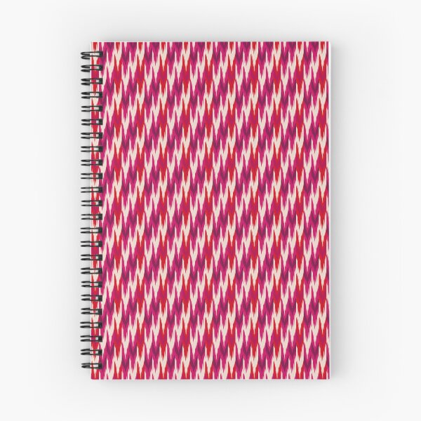 Item preview, Magenta Red & Cream Geometric Ikat Inspired Pattern | Boho Abstract Textile Design designed and sold by Kruti Collection.