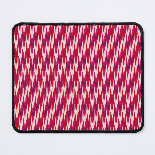 Item preview, Magenta Red & Cream Geometric Ikat Inspired Pattern | Boho Abstract Textile Design designed and sold by Kruti Collection.