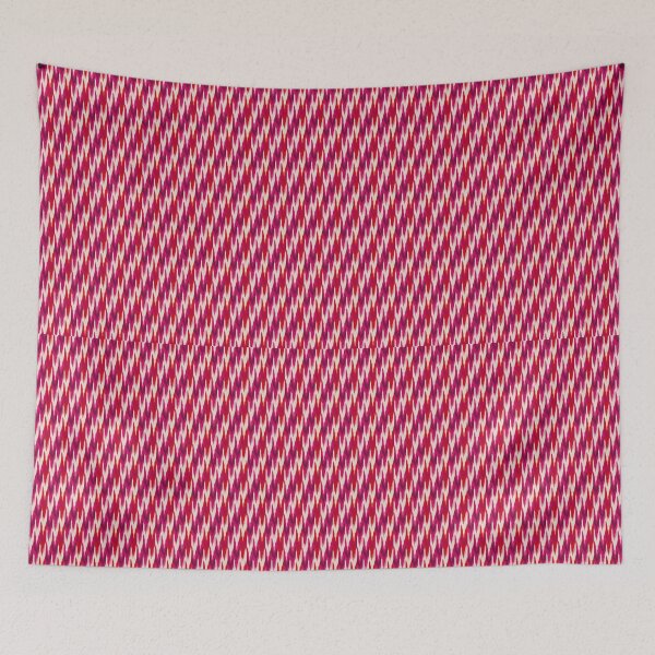 Item preview, Magenta Red & Cream Geometric Ikat Inspired Pattern | Boho Abstract Textile Design designed and sold by Kruti Collection.