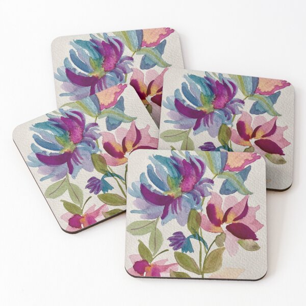 Item preview, Vibrant Abstract Loose Florals in Watercolor  designed and sold by LakeArtWorks.