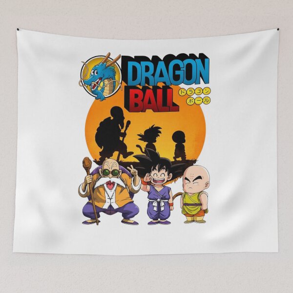 Item preview, Retro Dragon Ball Z Goku Krillin Master Roshi Sunset Art designed and sold by FreakToons.