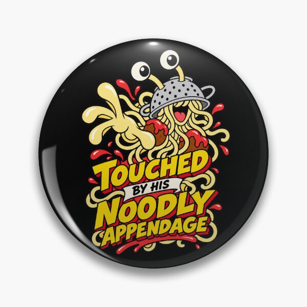 Item preview, Touched by His Noodly Appendage | Flying Spaghetti Monster Cartoon designed and sold by 3nine.