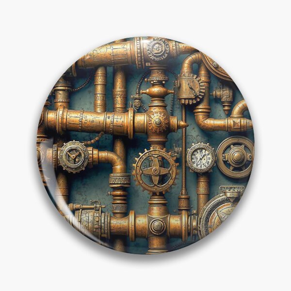 Item preview, Gears Tubes and Pipes Steampunk designed and sold by Retro Art Factory.