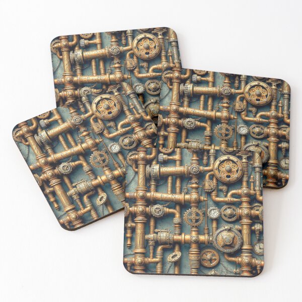 Item preview, Gears Tubes and Pipes Steampunk designed and sold by Retro Art Factory.