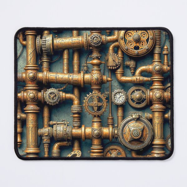 Item preview, Gears Tubes and Pipes Steampunk designed and sold by Retro Art Factory.