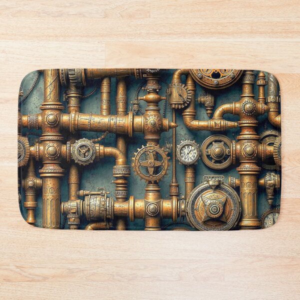 Item preview, Gears Tubes and Pipes Steampunk designed and sold by Retro Art Factory.