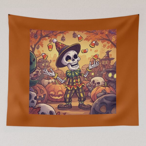 Item preview, Funny Halloween Skeleton Clipart, Spooky Pumpkin Illustration, Cute Halloween Digital Art, Autumn Halloween Party Design designed and sold by MariMarArt.