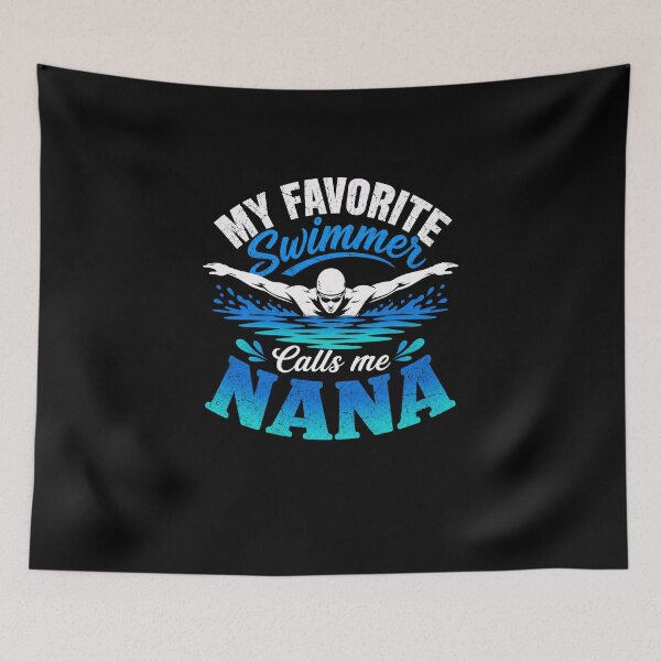 Item preview, swimmer My Favorite Calls Me Nana Funny Pool Life designed and sold by anapldv.