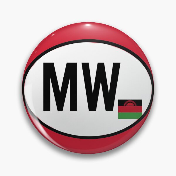 Item preview, Malawi MW Oval Country Code Sticker designed and sold by The Digital Compass.